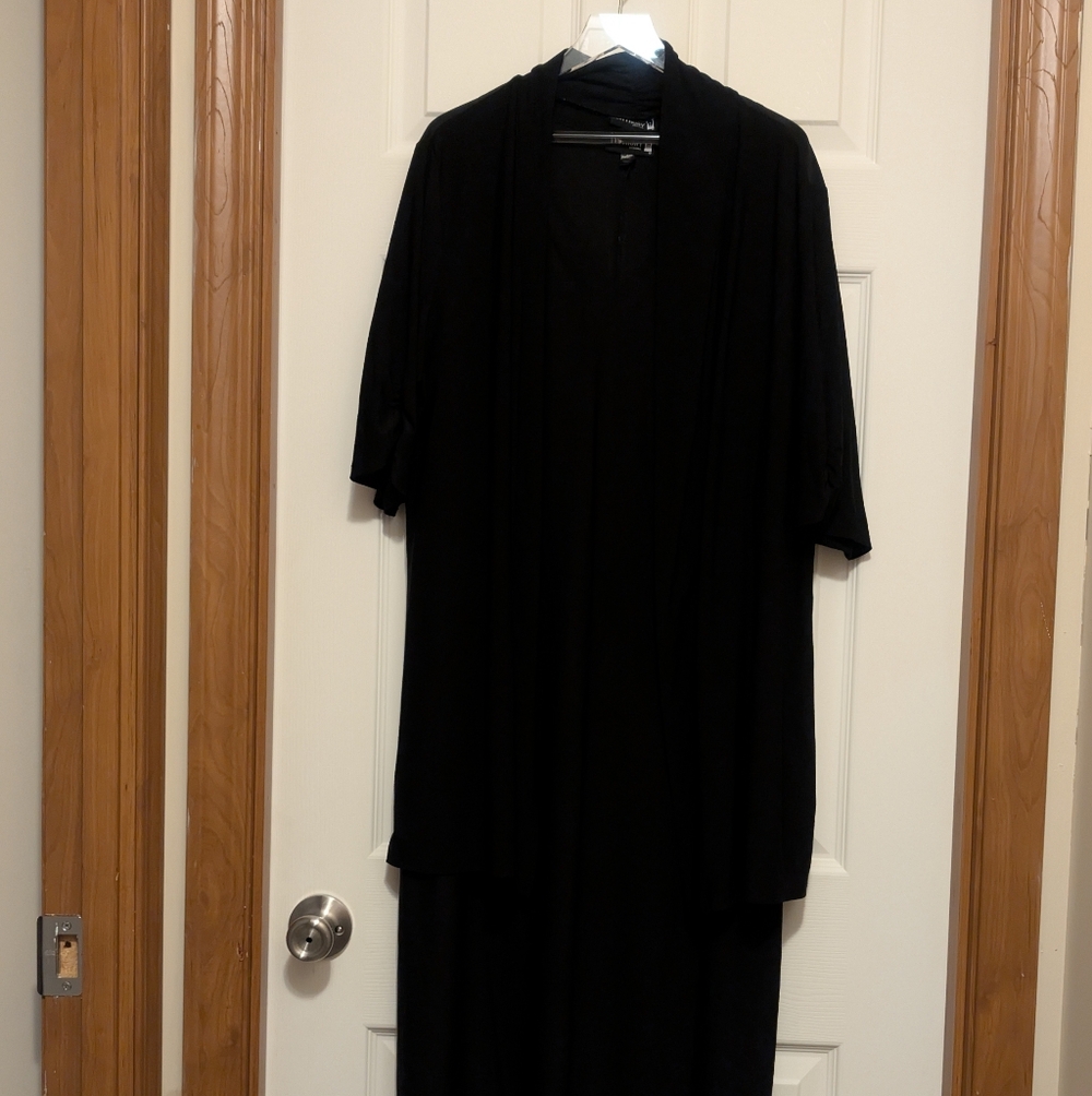 Antthony Black Midi Dress With Jacket